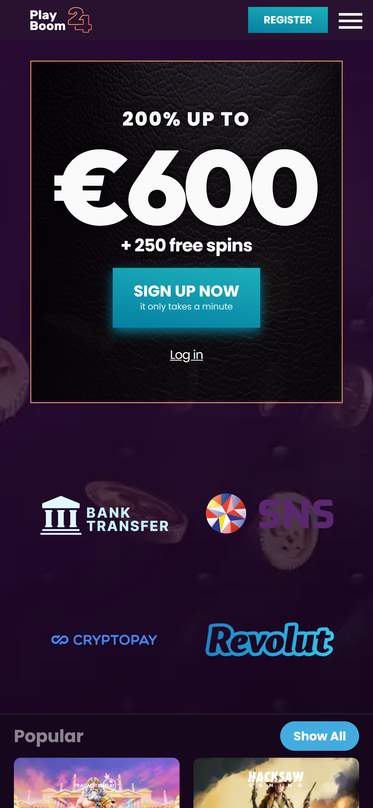 Play Boom Casino — mobiel